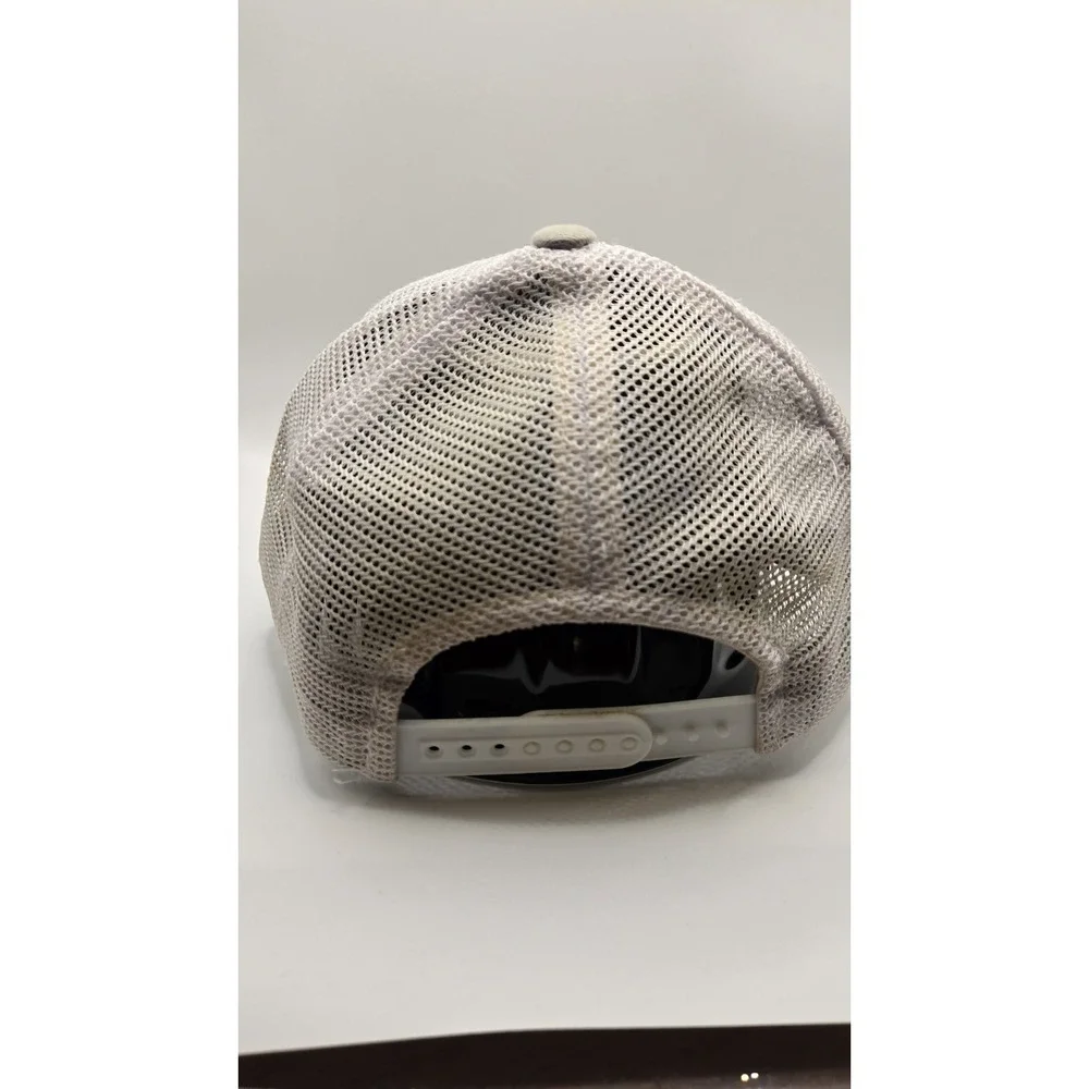 Costa Del Mar Trucker Hat Sand Beige White Mesh Snapback Fishing Cap Logo